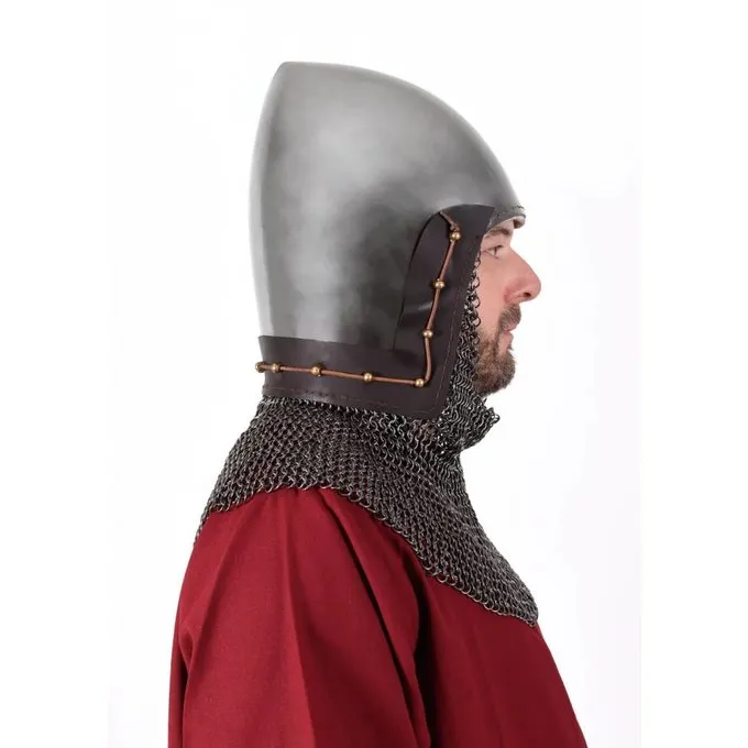 Ulfberth 14. århundrede Bascinet Med Chainmail Brynjekrave - Billede 2