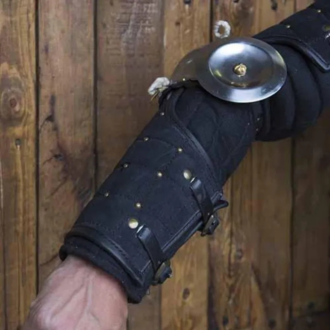 Epic Armoury 15. århundrede Stål-læder Armværn, Sort - Billede 4