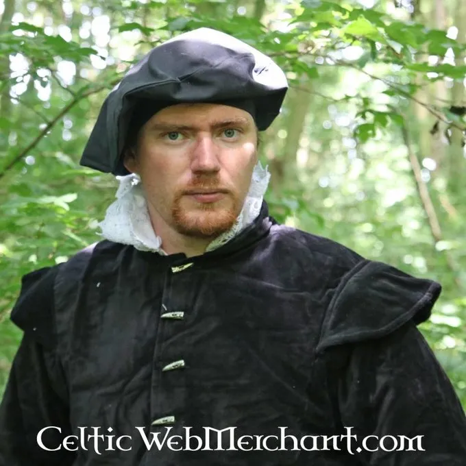 Leonardo Carbone 16. århundrede Dublet Med Aftagelige ærmer, Sort - Billede 5