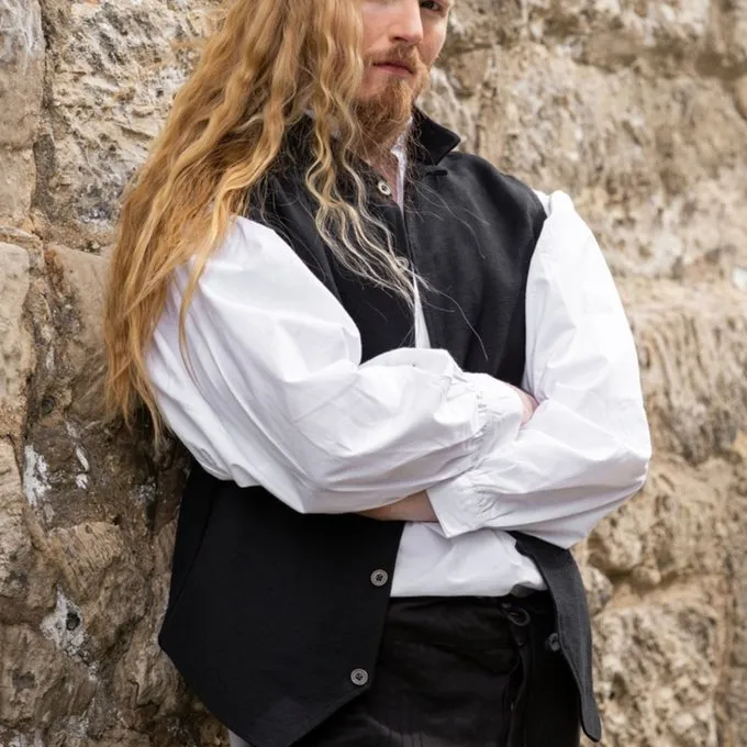 Leonardo Carbone 17. århundrede Sømand Vest, Sort - Billede 2