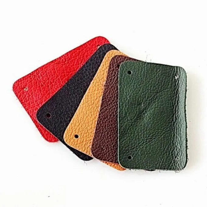 50x Nappalæder Indsnævre Rektangulært Stykke For Skala Rustning, Mørkebrun