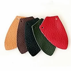 50x Nappalæder Skjold-formet Stykke For Skala Rustning, Mørkebrun