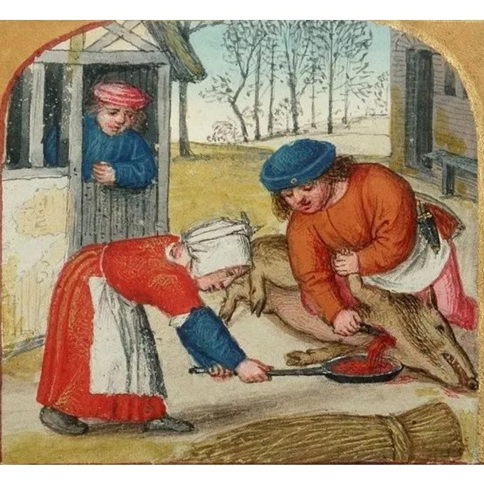 Burgschneider Ærmer Medieval Kjole Frideswinde Blå - Billede 2