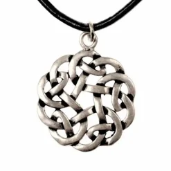 Amulet Runde Celtic Knude, Forsølvede
