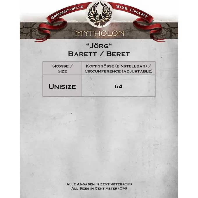 Mytholon Beret Jorg, Sort-creme - Billede 2