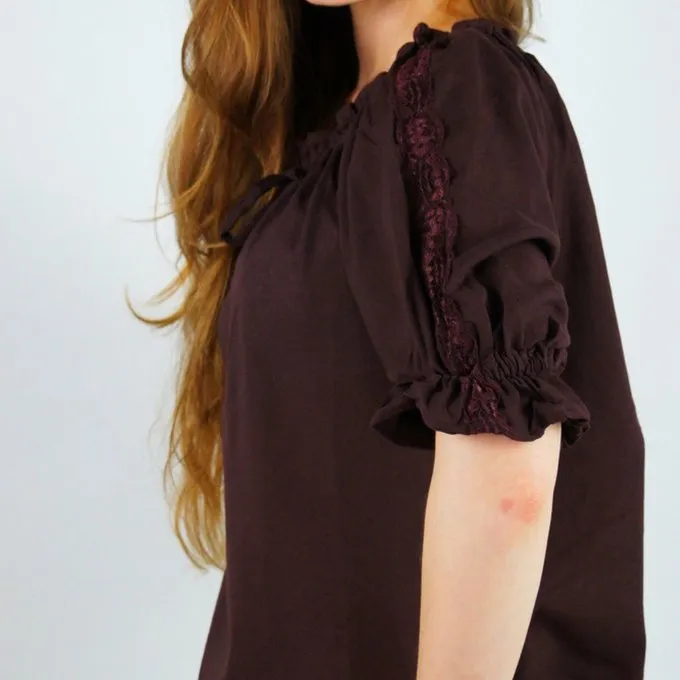 Leonardo Carbone Bluse Rosamund, Mørkebrun - Billede 6