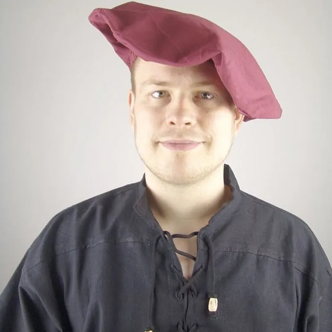 Leonardo Carbone Bomuld Baret, Rød - Billede 6