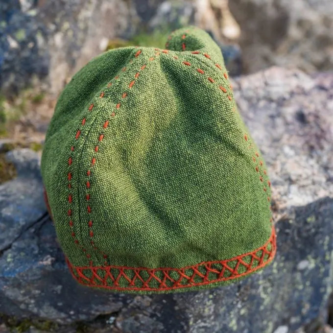 Leonardo Carbone Broderet Viking Hat Ulf, Green - Billede 2