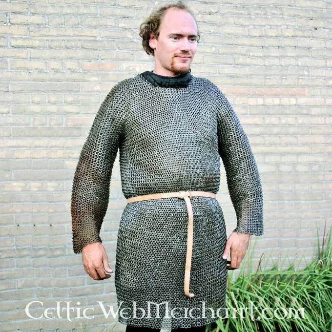 Ulfberth Brynjefrakke Med Lange ærmer, Flade Ringe-Runde Nitter, 8 Mm