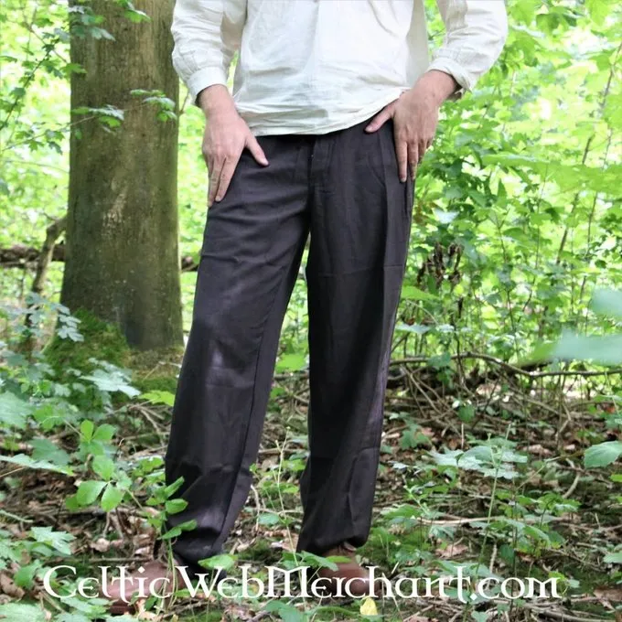 Leonardo Carbone Bukser Med Knapper, Sort - Billede 3