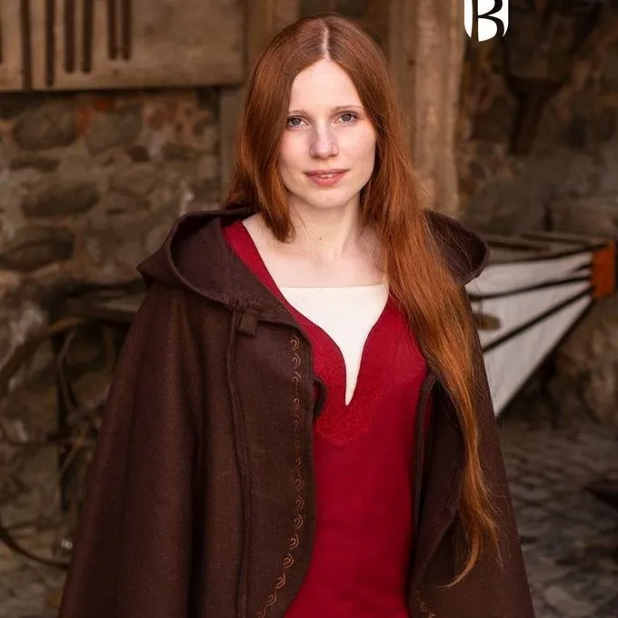 Burgschneider Cape Affra Uld, Brun - Billede 2