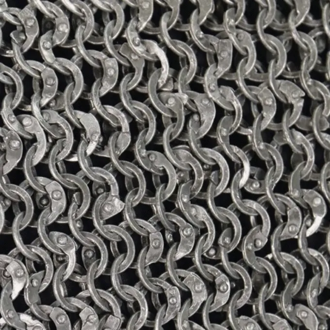 Windlass Steelcrafts Chainmail Coif Sværtede Aluminium Nittet Ringe - Billede 2