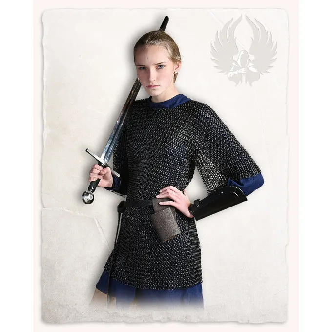 Mytholon Chainmail Haubergeon David, Butted Runde Ringe, Bruneret - Billede 2