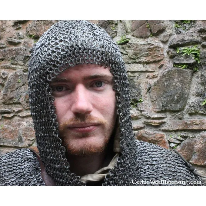 Ulfberth Coif Med Firkantet Halsudskæring, Runde Ringe - Runde Nitter, 8 Mm - Billede 4