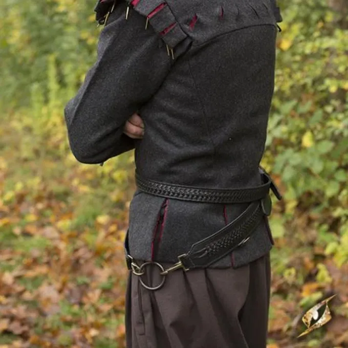 Epic Armoury Flettet Sværdbælte, Sort - Billede 3