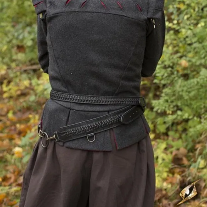 Epic Armoury Flettet Sværdbælte, Sort - Billede 4