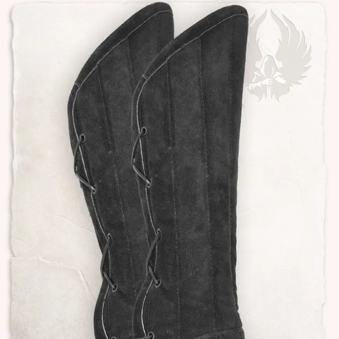 Mytholon Gambeson Findes Arm Beskyttere Leopold Ruskind Læder Sort - Billede 3