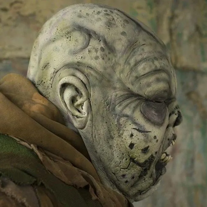 Epic Armoury Grå Grøn Zombie Maske - Billede 4