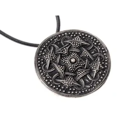 Granuleret Viking Skive Fibula, Forsølvede