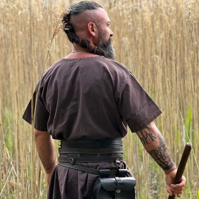 Leonardo Carbone Kort Viking Tunika Theobald, Brown - Billede 2