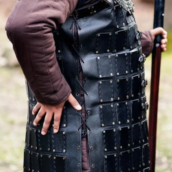 Epic Armoury Læder Brigandine Lang, Sort - Billede 2