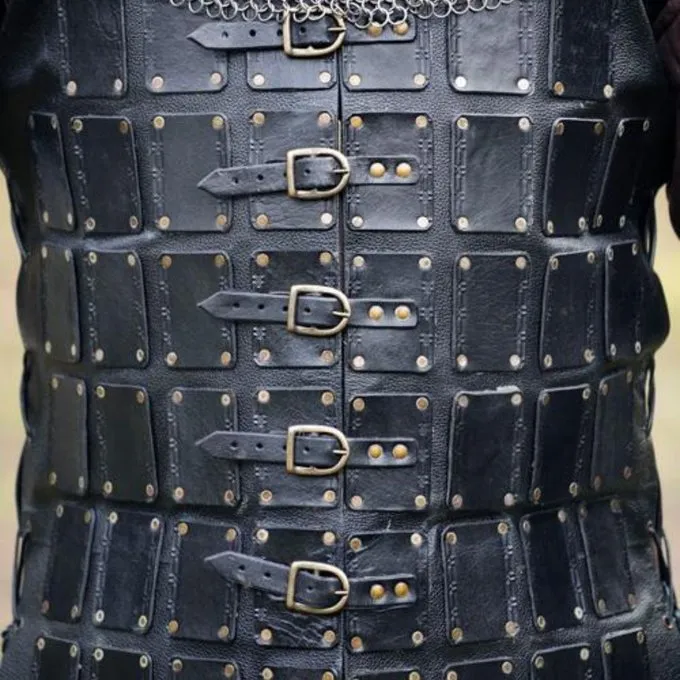 Epic Armoury Læder Brigandine Lang, Sort - Billede 3