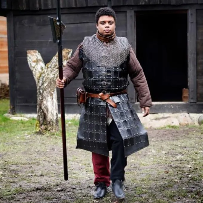 Epic Armoury Læder Brigandine Lang, Sort - Billede 5