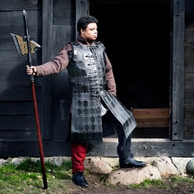 Epic Armoury Læder Brigandine Lang, Sort - Billede 6