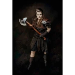 Mytholon Læder Gambeson Nederdel Tenebra, Sort