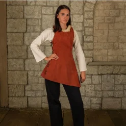 Mytholon Læder Kjole Freya, Rød Brun