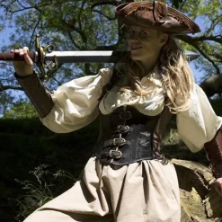 Epic Armoury Læder Korset Rogue, Sort-brun