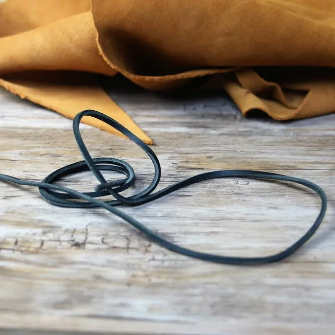 Læder Lace Sort, 100 Cm - Billede 4