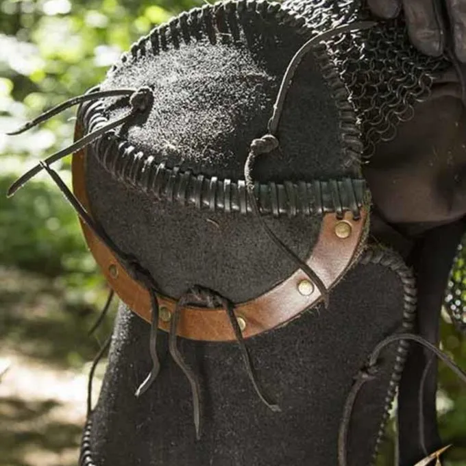 Epic Armoury Læder Orc Fedtegrever Uzgush, Sort, Par - Billede 3