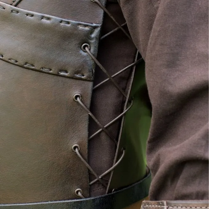 Deepeeka Læder Torso Rustning Med Kors, Brun - Billede 4