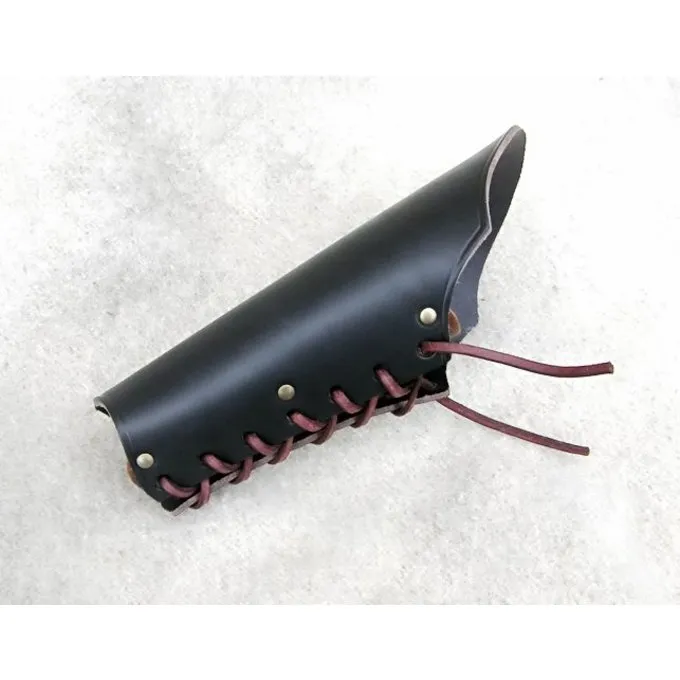 Læder Vambrace 23 Cm, Sort - Billede 2
