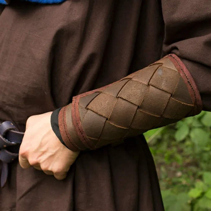 Epic Armoury Læder Viking Armbeskyttere I Plade, Brun, Par - Billede 2
