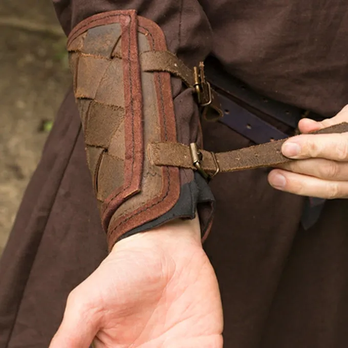 Epic Armoury Læder Viking Armbeskyttere I Plade, Brun, Par - Billede 3