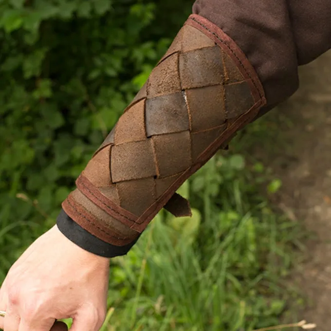 Epic Armoury Læder Viking Armbeskyttere I Plade, Brun, Par - Billede 5