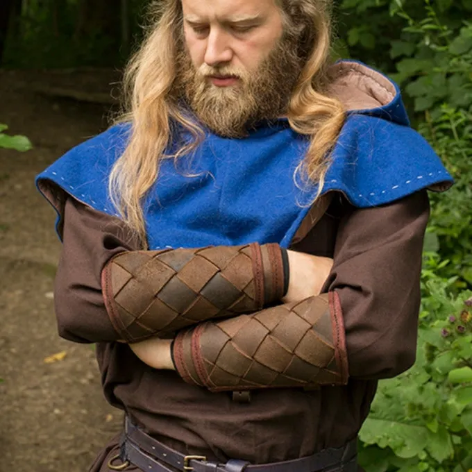 Epic Armoury Læder Viking Armbeskyttere I Plade, Brun, Par - Billede 6