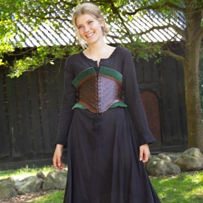 Epic Armoury Læderkorset Margot, Grøn - Billede 3