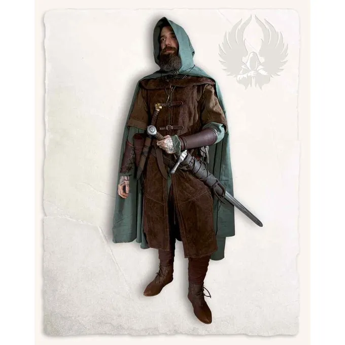 Mytholon Lang Vest Garen, Brunt Læder - Billede 2