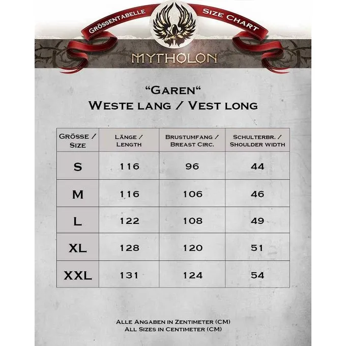 Mytholon Lang Vest Garen, Brunt Læder - Billede 4