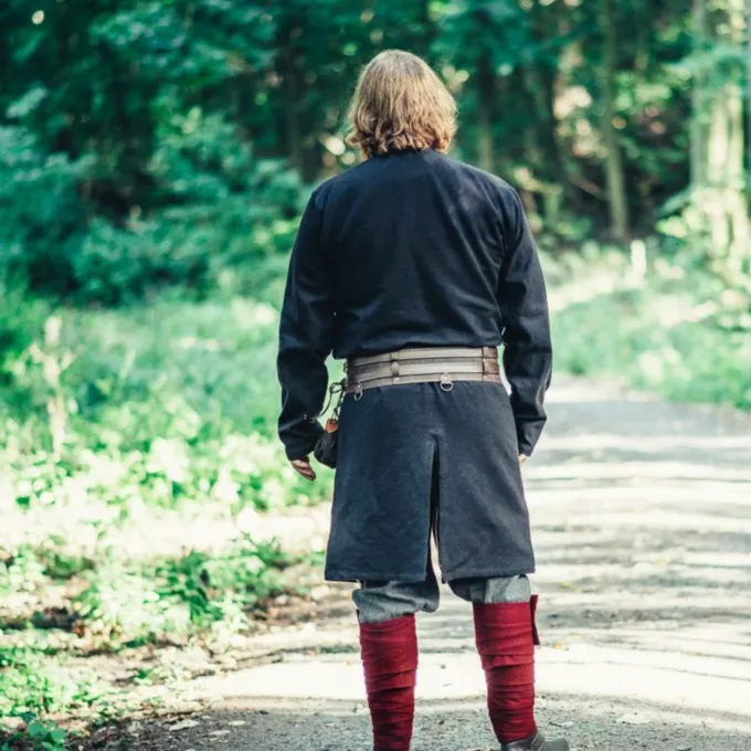 Leonardo Carbone Lang Viking Tunika Hvitserk, Sort - Billede 3