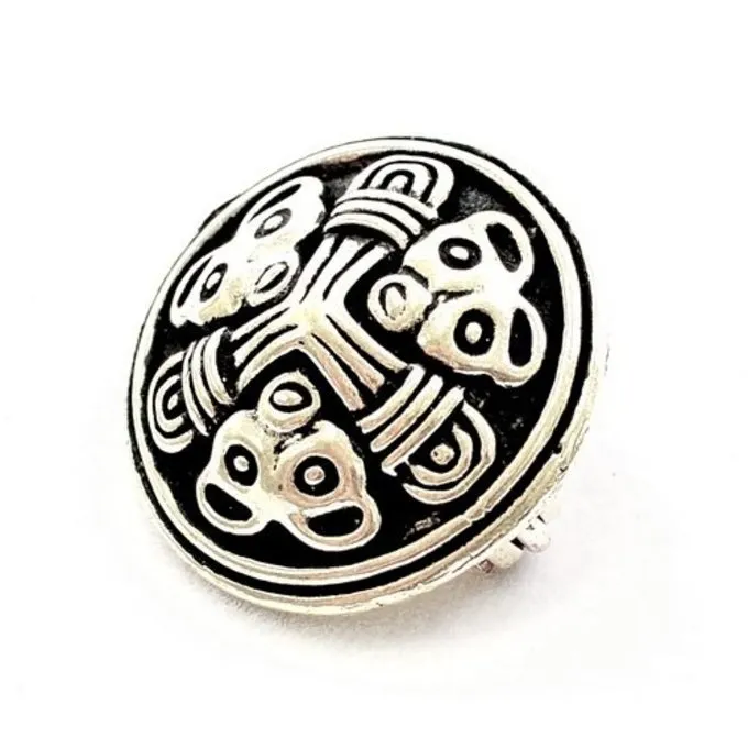 Lille Skive Fibula Borre Stil, Forsølvede