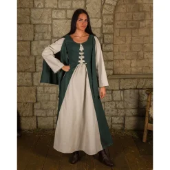 Mytholon Medieval Kjole Jasione, Grøn / Creme