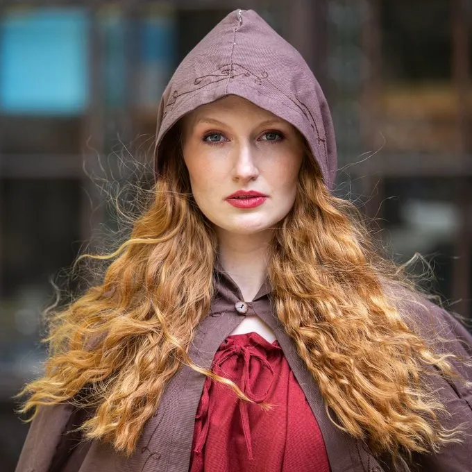 Leonardo Carbone Middelalderkappe Erna, Brun - Billede 2