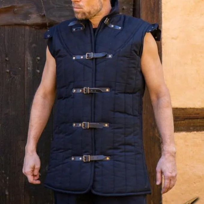 Epic Armoury Middelalderlig Gambeson Warrior Sort - Billede 3