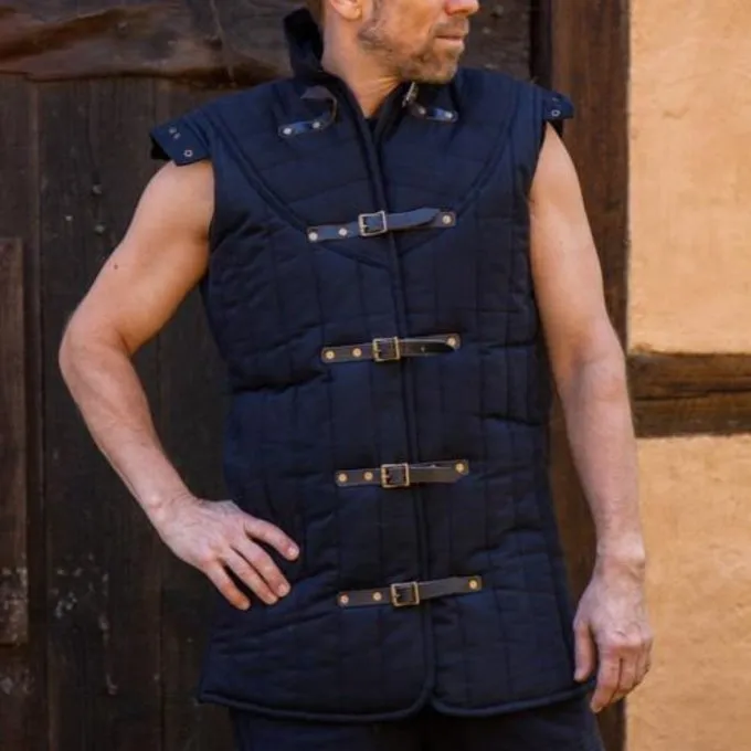 Epic Armoury Middelalderlig Gambeson Warrior Sort