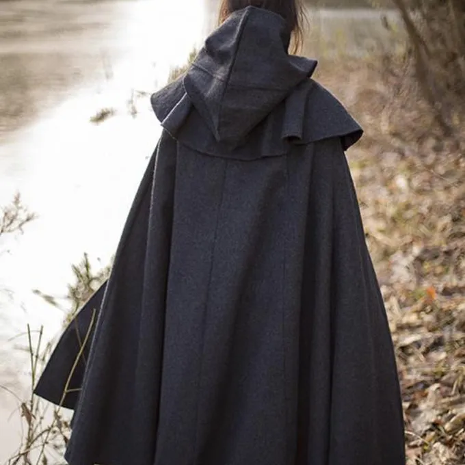 Epic Armoury Middelalderlig Hættefrakke Thomas, Grå - Billede 4