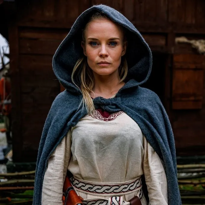 Leonardo Carbone Middelalderlig Kappe Karen Grå - Billede 5